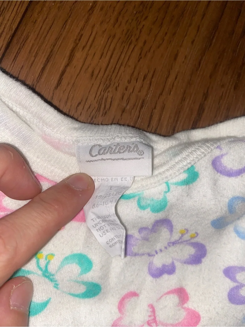 Vintage Y2K CARTERS Butterfly Romper 18M Pastel 1990s/2000s
